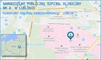 KLINICZNY ODDZIAŁ KARDIOCHIRURGII - UNIWERSYTECKI SZPITAL KLINICZNY NR 4 W LUBLINIE - DR. K. JACZEWSKIEGO 8, LUBLIN