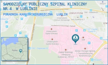 PORADNIA KARDIOCHIRURGICZNA - UNIWERSYTECKI SZPITAL KLINICZNY NR 4 W LUBLINIE - DR. K. JACZEWSKIEGO 8, LUBLIN