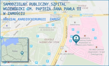 ODDZIAŁ KARDIOCHIRURGII - SAMODZIELNY PUBLICZNY SZPITAL WOJEWÓDZKI IM. PAPIEŻA JANA PAWŁA II W ZAMOŚCIU - ALEJE JANA PAWŁA 10, ZAMOŚĆ