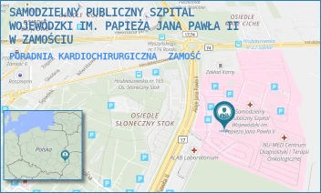 PORADNIA KARDIOCHIRURGICZNA - SAMODZIELNY PUBLICZNY SZPITAL WOJEWÓDZKI IM. PAPIEŻA JANA PAWŁA II W ZAMOŚCIU - ALEJE JANA PAWŁA 10, ZAMOŚĆ