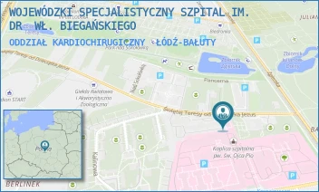 ODDZIAŁ KARDIOCHIRUGICZNY - WOJEWÓDZKI SPECJALISTYCZNY SZPITAL IM. DR  WŁ. BIEGAŃSKIEGO - UL. GEN. KAROLA KNIAZIEWICZA 1/5,  ŁÓDŹ-BAŁUTY