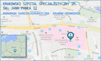 PORADNIA KARDIOCHIRURGICZNA - KRAKOWSKI SZPITAL SPECJALISTYCZNY IM. ŚW. JANA PAWŁA II - UL. PRĄDNICKA 80, KRAKÓW-KROWODRZA