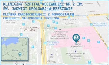 KLINIKA KARDIOCHIRURGII Z PODODDZIAŁEM CHIRURGII NACZYNIOWEJ - KLINICZNY SZPITAL WOJEWÓDZKI NR 2 IM. ŚW. JADWIGI KRÓLOWEJ W RZESZOWIE - UL. LWOWSKA 60, RZESZÓW