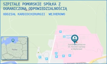 ODDZIAŁ KARDIOCHIRURGII - SZPITALE POMORSKIE SPÓŁKA Z OGRANICZONĄ ODPOWIEDZIALNOŚCIĄ - UL. DR. ALOJZEGO JAGALSKIEGO 10, WEJHEROWO