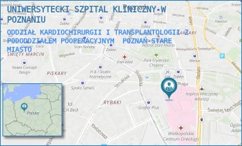 ODDZIAŁ KARDIOCHIRURGII I TRANSPLANTOLOGII Z PODODDZIAŁEM POOPERACYJNYM - UNIWERSYTECKI SZPITAL KLINICZNY W POZNANIU - DŁUGA 1/2, POZNAŃ-STARE MIASTO