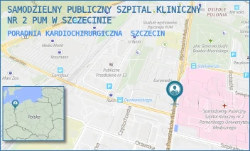PORADNIA KARDIOCHIRURGICZNA - UNIWERSYTECKI SZPITAL KLINICZNY NR 2 PUM W SZCZECINIE - POWSTAŃCÓW WLKP. 72, SZCZECIN
