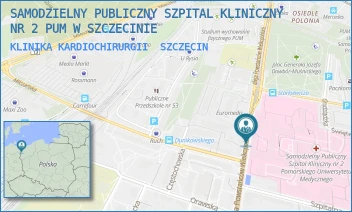 KLINIKA KARDIOCHIRURGII - UNIWERSYTECKI SZPITAL KLINICZNY NR 2 PUM W SZCZECINIE - POWSTAŃCÓW WLKP. 72, SZCZECIN
